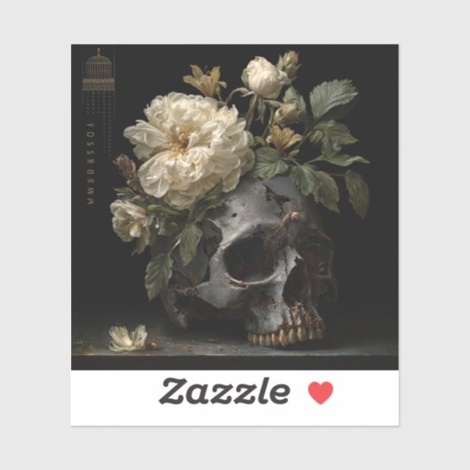 Crowned in Silence – Gothic Fine Art シール (シート)