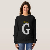 Crowned Letter G Monogram Design スウェットシャツ (正面フル)