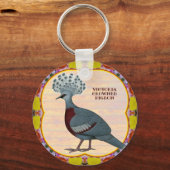 Crowned Pigeon Floral キーホルダー (正面)