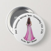 Crowned Queen Custom Pageant Button 缶バッジ (正面&裏面)