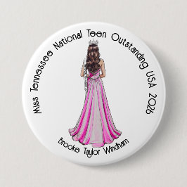Crowned Queen Custom Pageant Button 缶バッジ