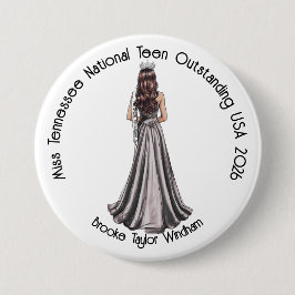 Crowned Queen Custom Pageant Button 缶バッジ