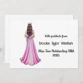 Crowned Queens Custom Pageant Thank You Card サンキューカード (正面/裏面)