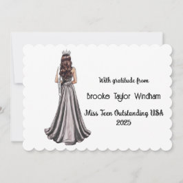 Crowned Queens Custom Pageant Thank You Card サンキューカード