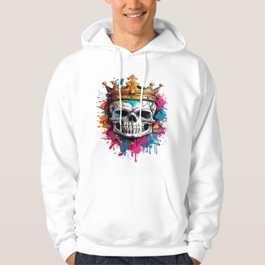 Crowned Skull Hoodie  パーカ (正面)