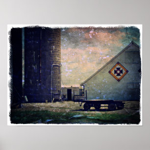 Crow's Nest Barn Quilt ポスター