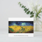 Crows Over Wheatfield By Vincent Vanゴッホポストカード ポストカード (スタンド正面)