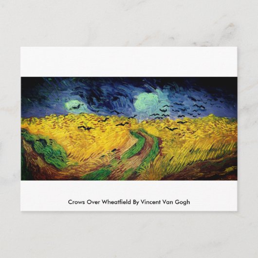 Crows Over Wheatfield By Vincent Vanゴッホポストカード ポストカード (正面)
