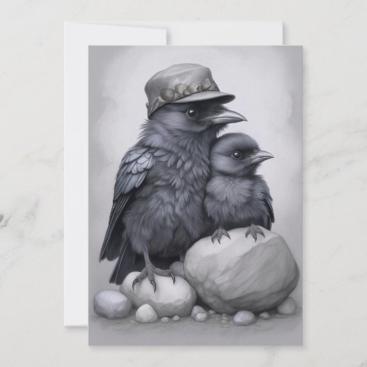 Crows Rock! Karte für Vatertag, Muttertag, Familie シーズンカード (正面)