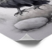 Crows Rock! Poster Krähe ausgebreitete Flügel ポスター (角)