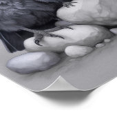 Crows Rock! Poster mit Krähen Eltern und Kind ポスター (角)