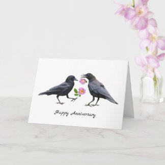 Crows Roses Anniversary Card カード