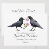 Crows Roses Wedding Invitation 招待状 (正面/裏面)
