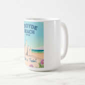 CROYDEビーチデヴォンヴィンテージ旅行ポスター コーヒーマグカップ (正面右)