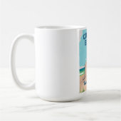 CROYDEビーチデヴォンヴィンテージ旅行ポスター コーヒーマグカップ (左)