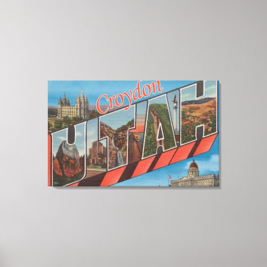 Croydon, UtahLarge Letter ScenesCroydon, UT キャンバスプリント (正面)