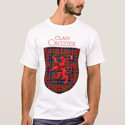 Crozier Tartan Scottish Plaid Lion Rampant Tシャツ (正面)