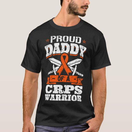 CRPSの戦士の誇りあるパパ ～RSD Awareness Ribbon～ Tシャツ (正面)