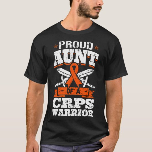 CRPSの戦士の誇りある叔母 - RSD Awareness Ribbon Tシャツ (正面)