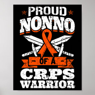 CRPSの戦士の誇りある祖父 RSD Awareness リボン ポスター