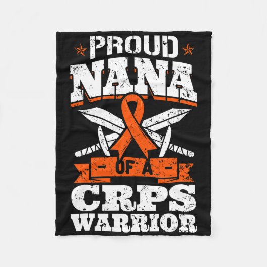 CRPS戦士の自慢のナナ RSD啓発リボン フリースブランケット (正面)