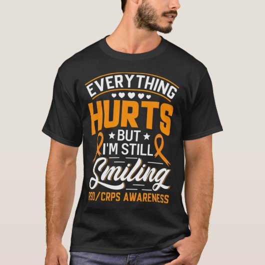 Crps複合地域痛み症候群認識度ノベ Tシャツ (正面)