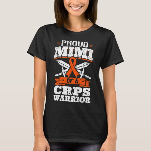CRPS誇りを持った戦士RSD認識度リボンのMimi Tシャツ (正面)