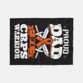 Crps誇りを持った戦士Rsd認識度リボンRのパパ フリースブランケット (正面(横))