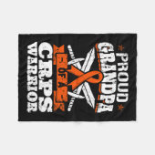 Crps誇りを持った戦士Rsd認識度Rndのおじいちゃん フリースブランケット (正面(横))