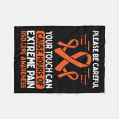 Crps認識度ファイター病Rsd戦士オレンジ フリースブランケット (正面(横))