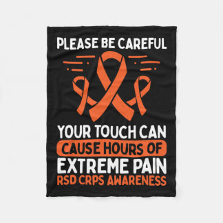 Crps認識度ファイター病Rsd戦士オレンジ フリースブランケット
