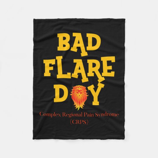 Crps認識度不良フレアの日 フリースブランケット (正面)