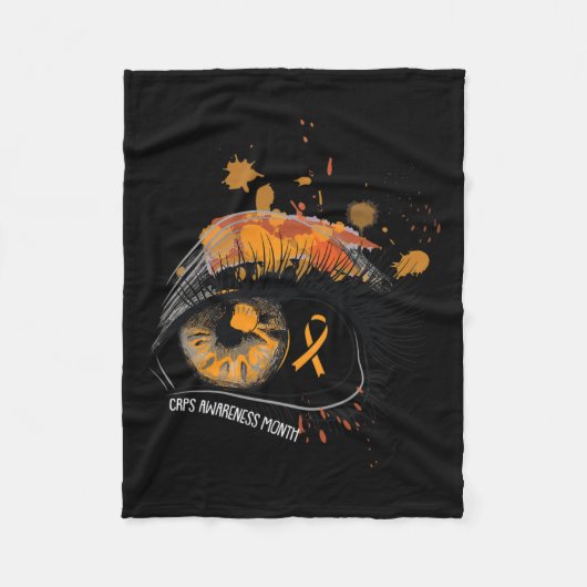 Crps認識度月複合地域痛Syndrom フリースブランケット (正面)