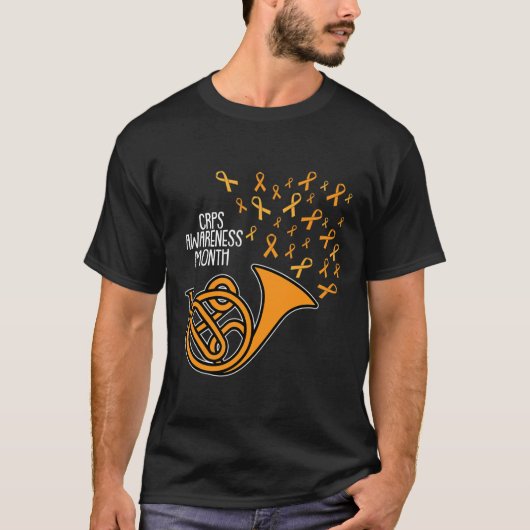 Crps認識度月複合地域痛Syndrom Tシャツ (正面)