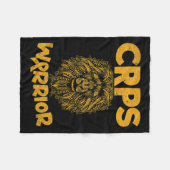 Crps認識度複合地域疼痛症候群Warr フリースブランケット (正面(横))