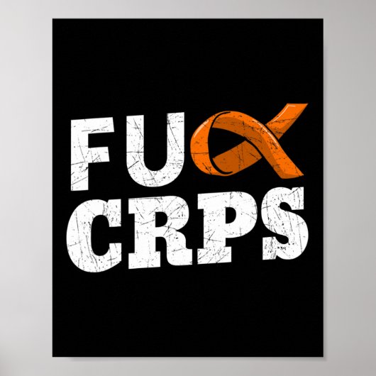 CRPS オレンジリボン 疼痛神経血管 ポスター (正面)