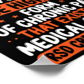 Crps Awareness Chronic Pain Orange Ribbon Rsd Crps ポスター (角)