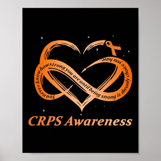 Crps Awareness Chronic Pain Orange Ribbon Rsd Crps ポスター (正面)
