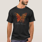 Crps Butterfly Orange Ribbon Crps Awareness Tシャツ (正面)