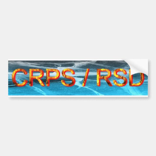 CRPS/RSDの火及び氷のバンパーステッカー バンパーステッカー (正面)