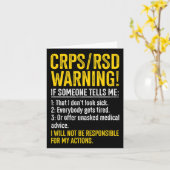 Crps Rsdの警告Crps認識度生存者Crps Warr カード (黄色い花)