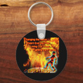 CRPS/RSD我々の生活を生き、炎と闘う キーホルダー (正面)