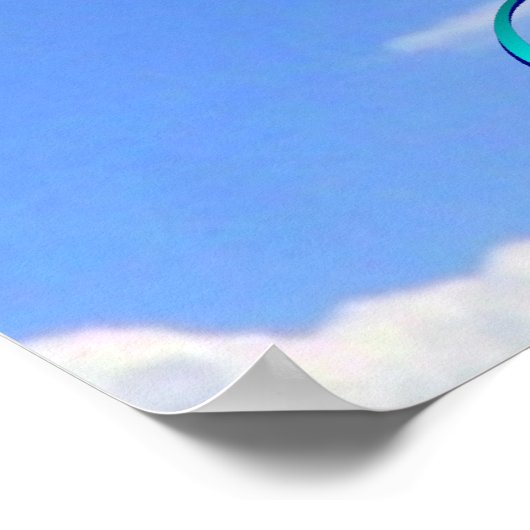 CRPS / RSD I Choose Hope Over Pain Blue Sky & Clou ポスター (角)