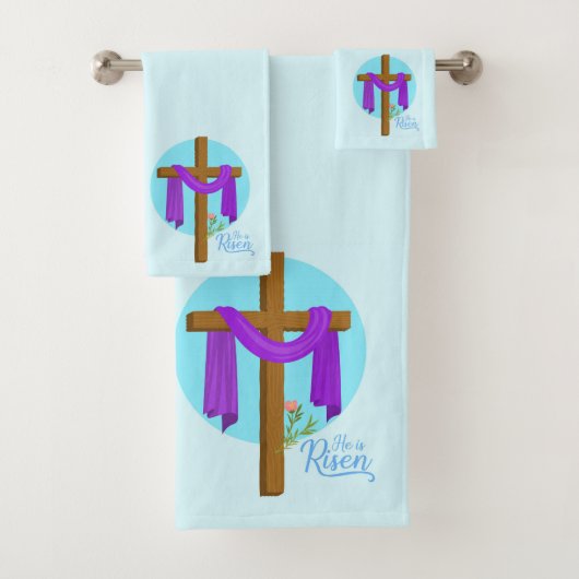 Crucifix彼は上昇したバスタオルのセット バスタオルセット (インサイチュ)