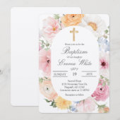 Crucifix  baptismInvitation 招待状 (正面/裏面)