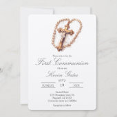 Crucifix  first communion Invitation 招待状 (正面)