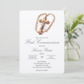 Crucifix  first communion Invitation 招待状 (スタンド正面)