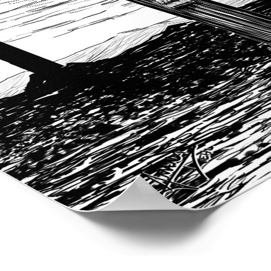 Crucifixion Illustration by Amanda Diehl ポスター (角)