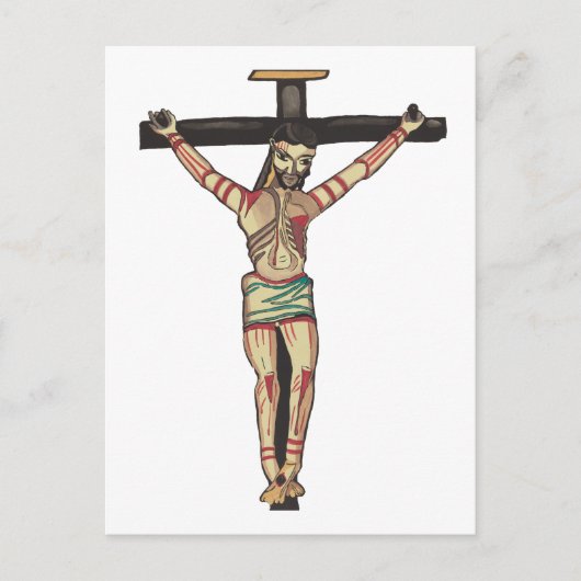  Crucifixion Jesus Christ Cross Watercolor art  ポストカード (正面)