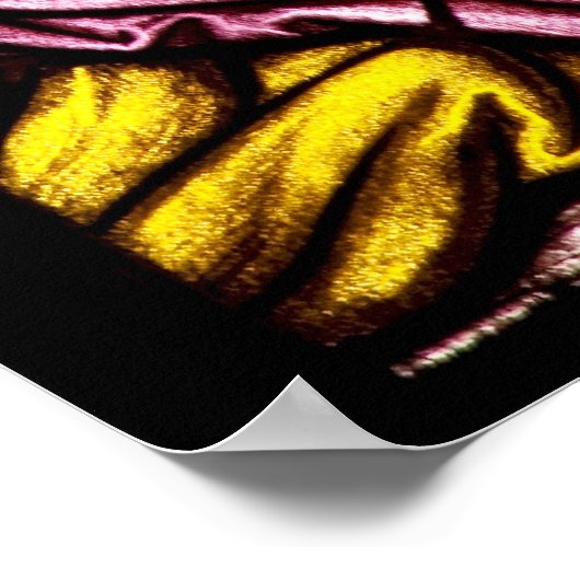 Crucifixion of Jesus - Stained glass window ポスター (角)